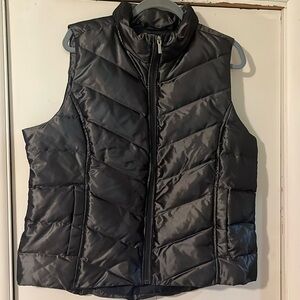 Lands End Puffer Vest, Metallic, XL